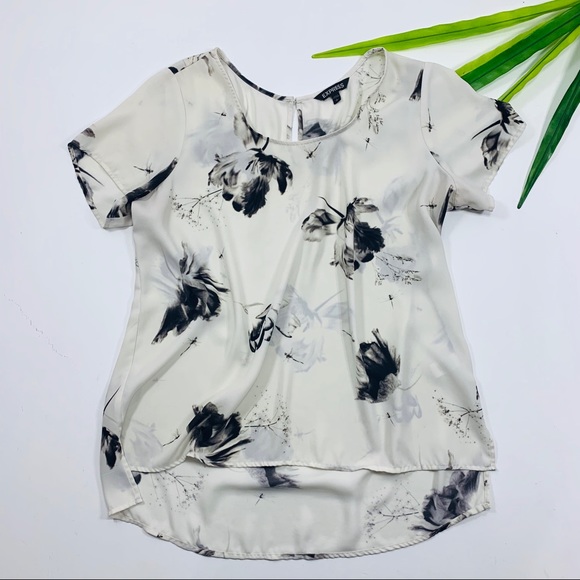 Express Tops - Express | Silky dragonfly flower blouse